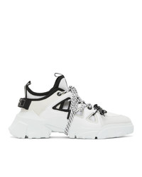 McQ Alexander McQueen White Orbyt Mid Low Top Sneakers