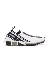 Dolce and Gabbana White Sorrento Slip On Sneakers