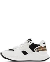 Burberry White Vintage Check Low Top Sneakers