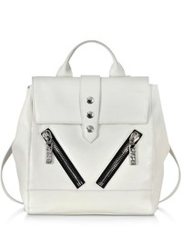White and Black Backpack