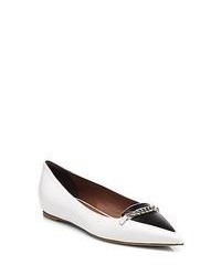 White and Black Ballerina Shoes