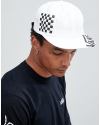 Vans Checkerboard Snapback In White Vn0a3hn7wht1