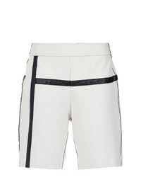 White and Black Bermuda Shorts