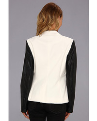Calvin Klein Lux One Button Pu Shoulder Trim Jacket