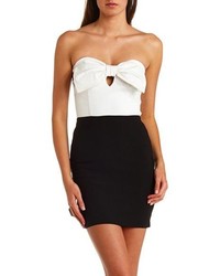 Charlotte Russe Bow Front Color Block Bodycon Dress