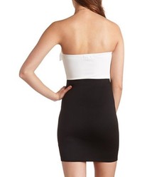 Charlotte Russe Bow Topped Strapless Bodycon Dress