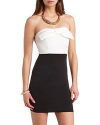 Charlotte Russe Bow Topped Strapless Bodycon Dress