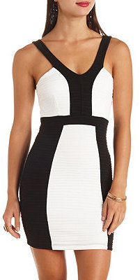 Charlotte russe black clearance and white dress