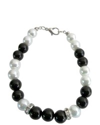 FashionJewelryForEveryone Super 5 Dollar Jewelry Black White Pearls Bracelet