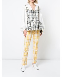 Rosie Assoulin Checked Button Blouse
