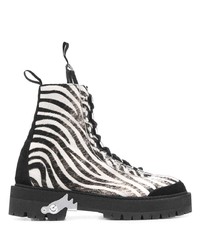 Off-White Zebra Print Calf Hair Boots