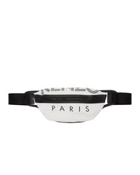 White and Black Canvas Fanny Pack