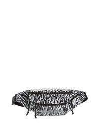 Saint Laurent Leopard Print Nylon Belt Bag In White Black At Nordstrom