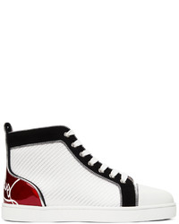 Christian Louboutin White Black Fun Louis Sneakers