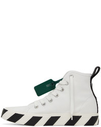 Off-White White Black Mid Vulcanized Sneakers