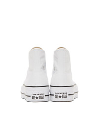 Converse White Chuck Taylor Lift High Sneakers