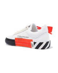 Off-White Med Logo Appliqud Canvas Sneakers