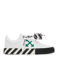 Off-White White And Green Low Vulcanized Sneakers