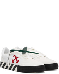 Off-White White Red Vulcanized Low Sneakers