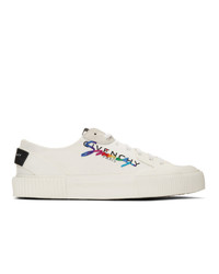 Givenchy White Signature Low Light Tennis Sneakers