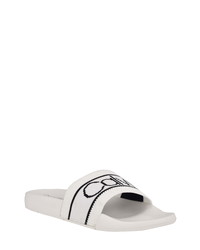 White and Black Canvas Sandals