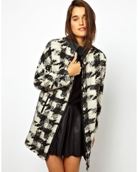 At bidrage Hysterisk tempo Asos Check Wool Coat, $84 | Asos | Lookastic