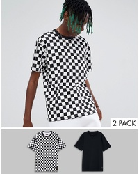 LEVIS SKATEBOARDING 2 Pack T Shirt In Checkerboard Multi