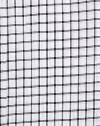Tom Ford Windowpane Pattern Silk Dress Shirt Blackwhite