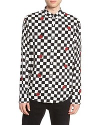 The Rail Checkerboard Rose Print Woven Shirt