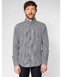 American Apparel Gingham Long Sleeve Button Down