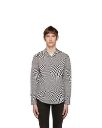 Phipps White And Black Quantum Checkerboard Officer Shirt