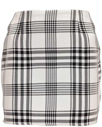 Boohoo Klara Monochrome Check Woven A Line Mini Skirt