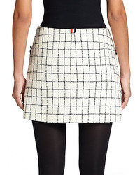 Thom Browne Tattersall Wool Mini Skirt