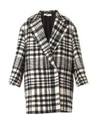 White and Black Check Outerwear