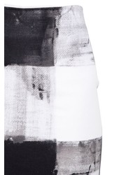 Sportmax Check Printed Viscose Cady Pencil Skirt