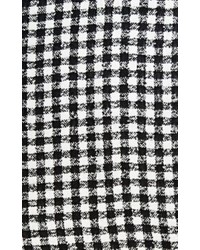Barneys New York Checked Basket Weave Scarf Size Os