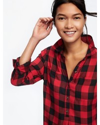 Old Navy Plaid Shirt Dress For