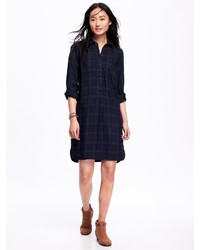 Old Navy Plaid Shirt Dress For