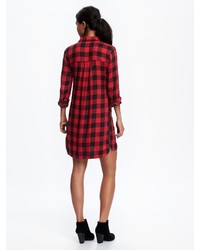 Old Navy Plaid Shirt Dress For