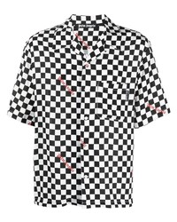 Palm Angels Checkerboard Print Bowling Shirt