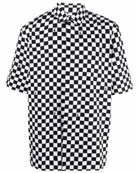 Off-White Checkerboard Print Short Sleeve Shirt