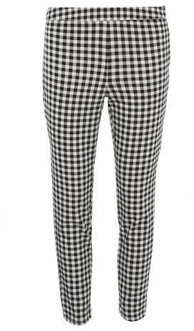 black & white check pants