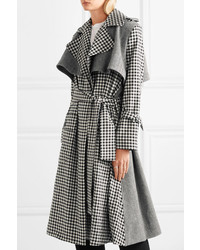 Maggie Marilyn Be Strong And Courageous Gingham Cotton And Herringbone Wool Trench Coat