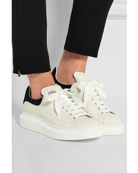 Alexander McQueen Leather And Suede Exaggerated Sole Sneakers