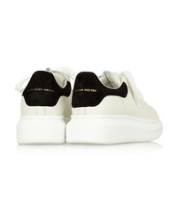 Alexander McQueen Leather And Suede Exaggerated Sole Sneakers