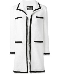 Boutique Moschino Contrast Trim Tweed Coat
