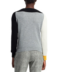 Stella McCartney Cashmere Colorblock Sweater Blackwhite