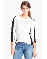 Halogen Colorblock Silk Cashmere Sweater
