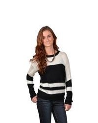 Journee Collection Juniors Scoop Neck Striped Knit Sweater