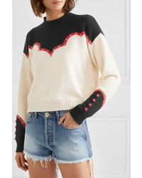 Alanui Western Studded Embroidered Cashmere Sweater